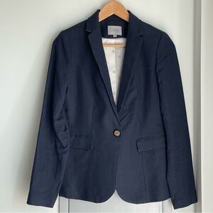 NWOT DALIA Navy Linen Blazer